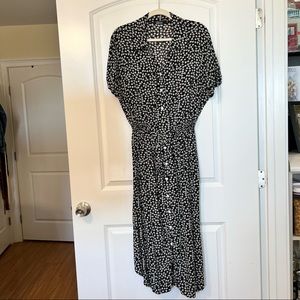 Shibever Women’s Floral Button Up Split Dresses Midi Summer Dress XL